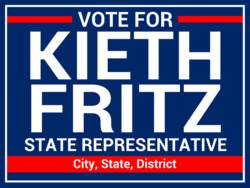 state-representative political yard sign template 10638