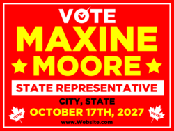 state-representative political yard sign template 10650