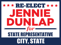 state-representative political yard sign template 10651