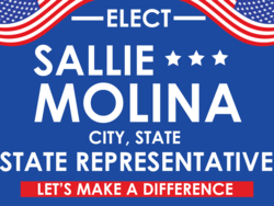 state-representative political yard sign template 10656