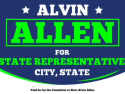 state-representative political yard sign template 10663