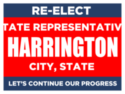 state-representative political yard sign template 10668