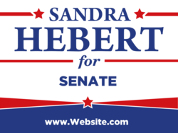 senate political yard sign template 10675