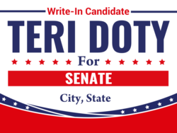 senate political yard sign template 10676