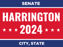 senate political yard sign template 10679