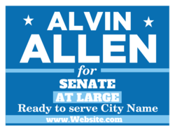 senate political yard sign template 10683