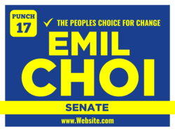 senate political yard sign template 10691