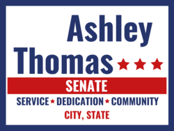 senate political yard sign template 10693