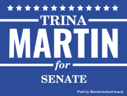 senate political yard sign template 10695