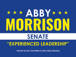 senate political yard sign template 10701