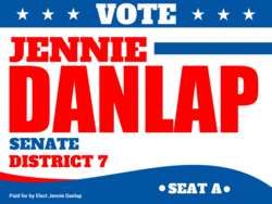 senate political yard sign template 10706