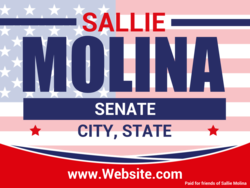 senate political yard sign template 10707