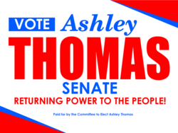 senate political yard sign template 10708