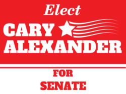 senate political yard sign template 10709