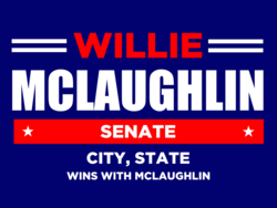 senate political yard sign template 10715