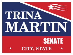 senate political yard sign template 10716