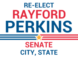 senate political yard sign template 10721