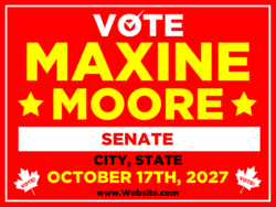 senate political yard sign template 10722