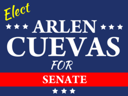 senate political yard sign template 10725