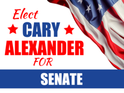 senate political yard sign template 10737