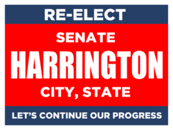 senate political yard sign template 10740