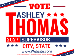 supervisor political yard sign template 10744