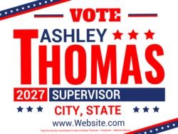 supervisor political yard sign template 10744