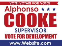 supervisor political yard sign template 10745