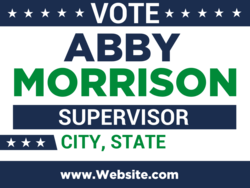 supervisor political yard sign template 10746