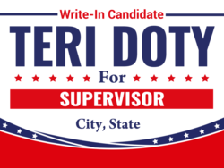 supervisor political yard sign template 10748