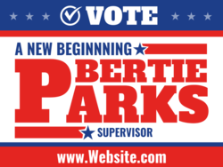 supervisor political yard sign template 10758