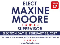 supervisor political yard sign template 10764