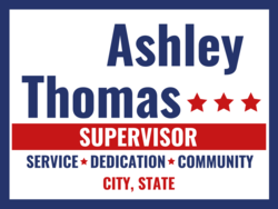 supervisor political yard sign template 10765