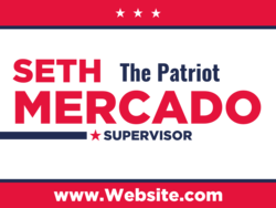 supervisor political yard sign template 10774