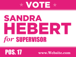 supervisor political yard sign template 10776