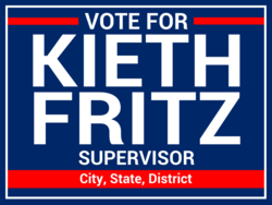 supervisor political yard sign template 10782