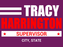 supervisor political yard sign template 10784