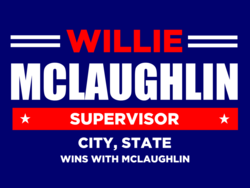 supervisor political yard sign template 10787