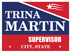 supervisor political yard sign template 10788