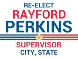 supervisor political yard sign template 10793