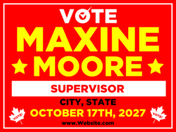 supervisor political yard sign template 10794