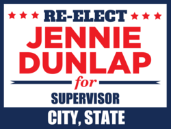 supervisor political yard sign template 10795