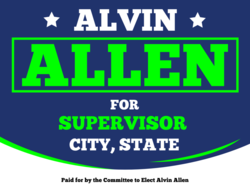 supervisor political yard sign template 10807