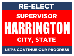 supervisor political yard sign template 10812