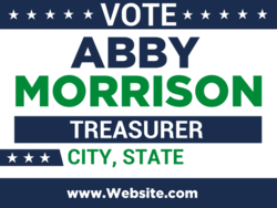 treasurer political yard sign template 10818