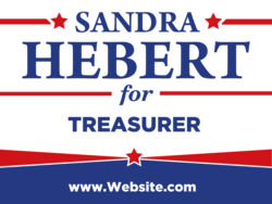 treasurer political yard sign template 10819