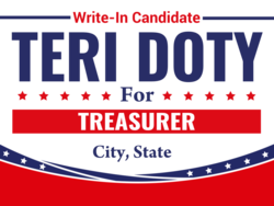 treasurer political yard sign template 10820