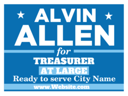 treasurer political yard sign template 10827