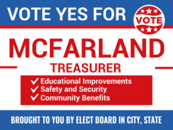 treasurer political yard sign template 10834