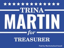 treasurer political yard sign template 10839